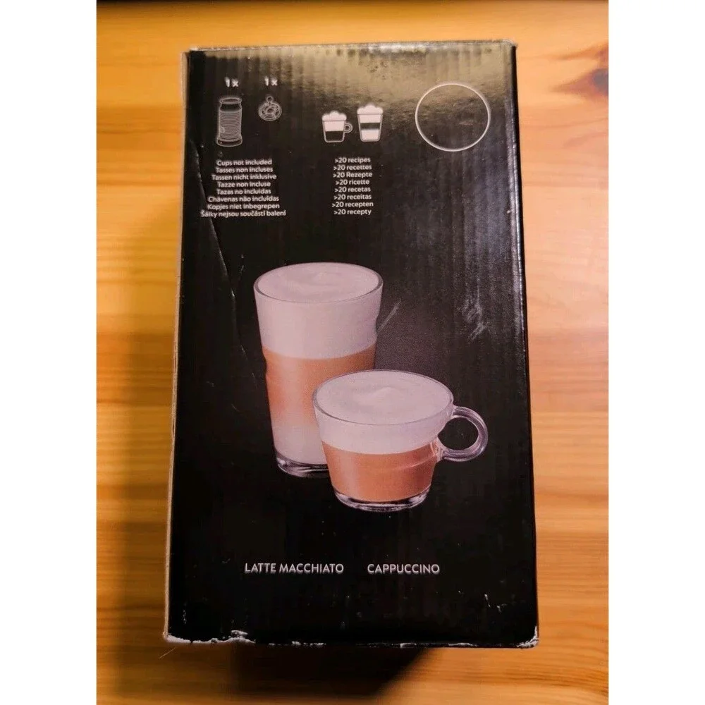 Nespresso Aeroccino 3 Hot & Cold Milk Frother - Black/Steel